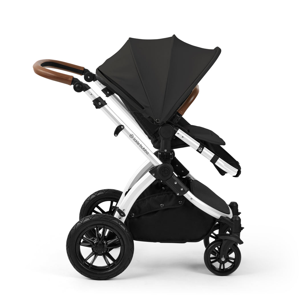 Ickle Bubba Stomp Luxe 2 in 1 Pram Bundle, Charcoal Grey / Silver - image 7