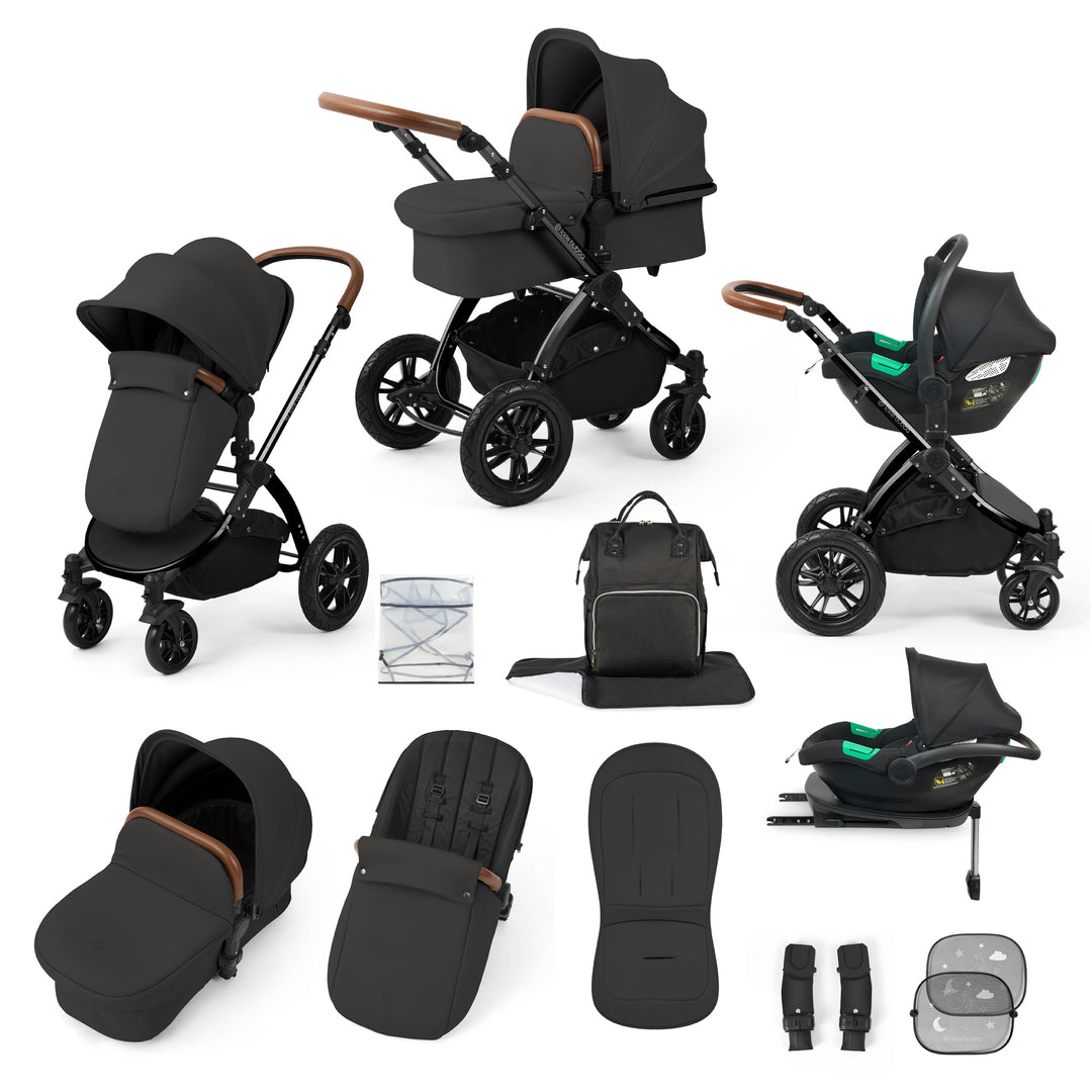 Ickle Bubba Stomp Luxe All in One Cirrus i-Size Travel System Bundle, Charcoal Grey / Black - image 1
