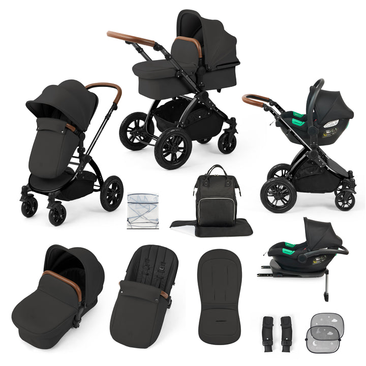 Ickle Bubba Stomp Luxe All in One Cirrus i-Size Travel System Bundle, Charcoal Grey / Black - image 1