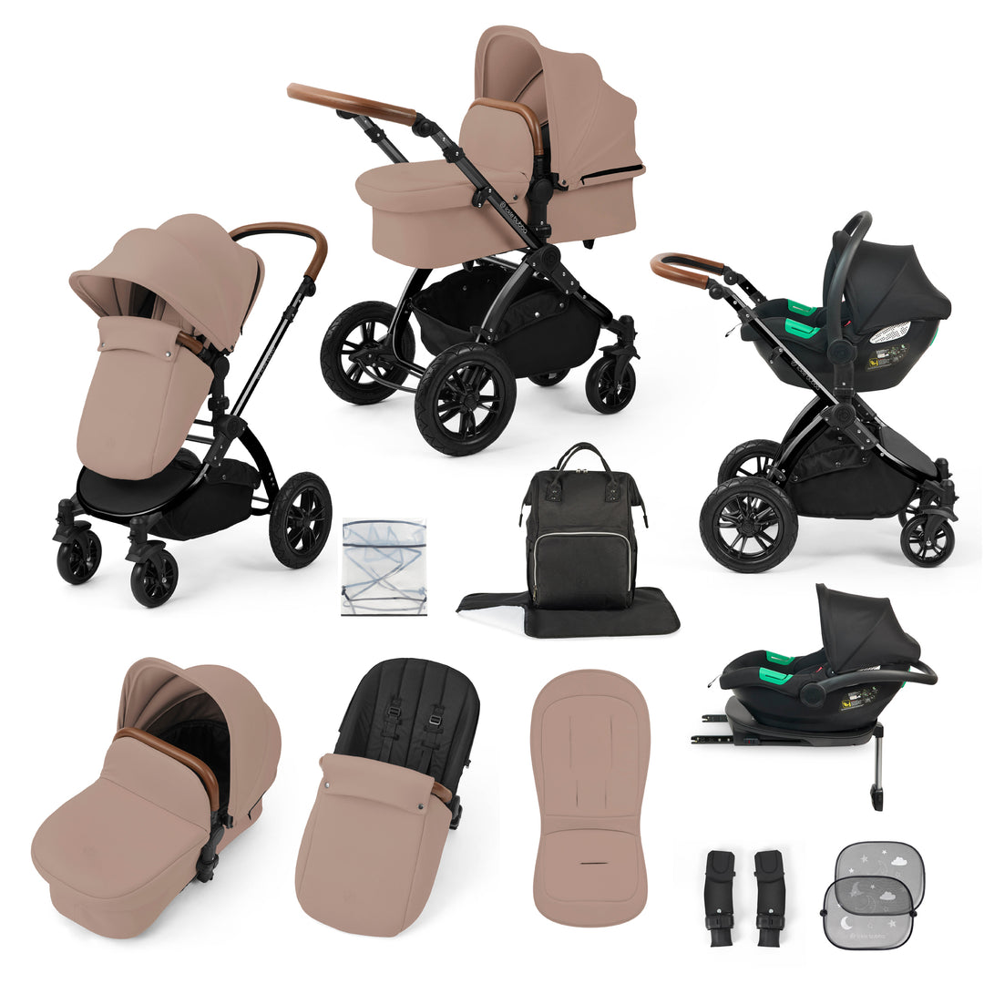 Ickle Bubba Stomp Luxe All in One Cirrus i-Size Travel System Bundle, Desert / Black - image 1