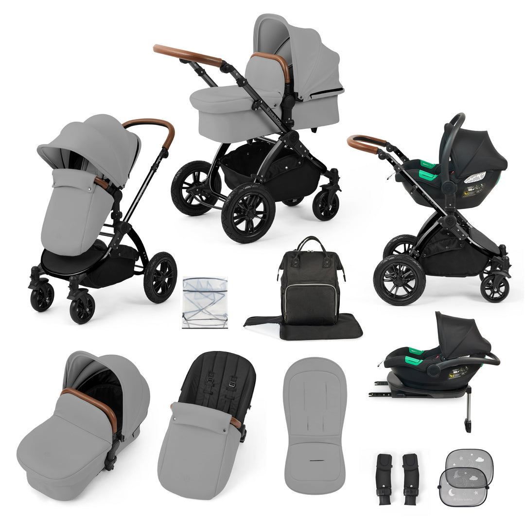 Ickle Bubba Stomp Luxe All in One Cirrus i-Size Travel System Bundle, Pearl Grey / Black - image 1