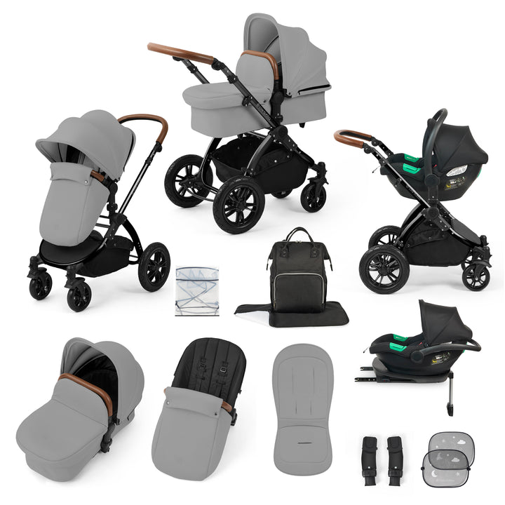 Ickle Bubba Stomp Luxe All in One Cirrus i-Size Travel System Bundle, Pearl Grey / Black - image 1