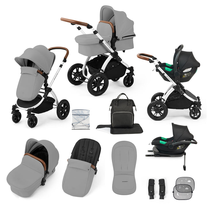 Ickle Bubba Stomp Luxe All in One Cirrus i-Size Travel System Bundle, Pearl Grey / Silver - image 1