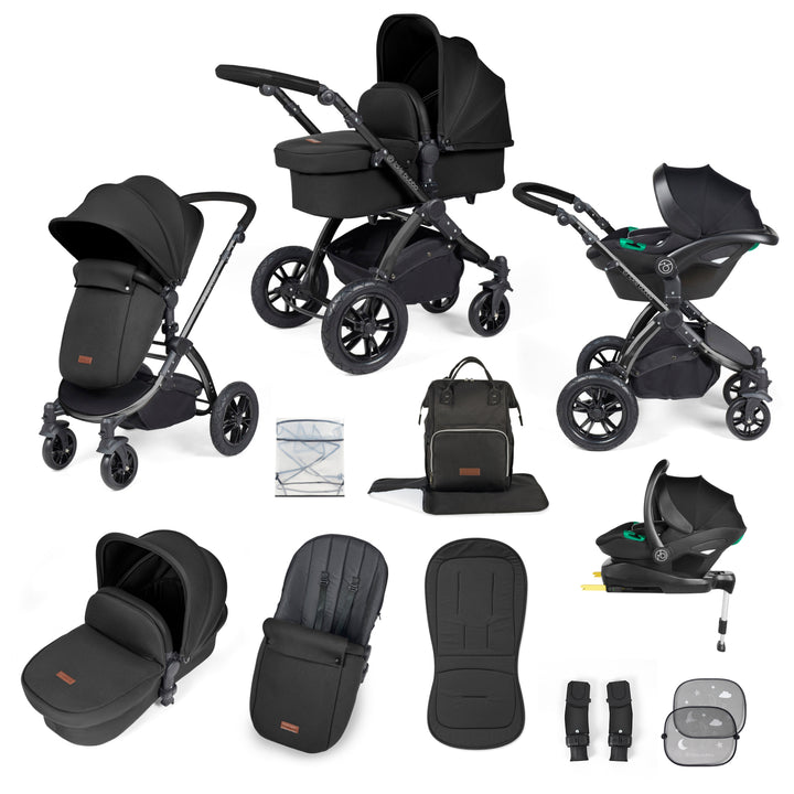 Ickle Bubba Stomp Luxe 12 Piece Nimbus i-Size Travel System Bundle, Midnight / Black - image 1