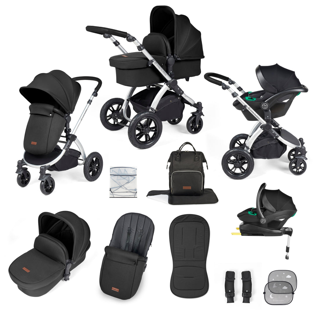 Ickle Bubba Stomp Luxe 12 Piece Nimbus i-Size Travel System Bundle, Midnight / Silver - image 1