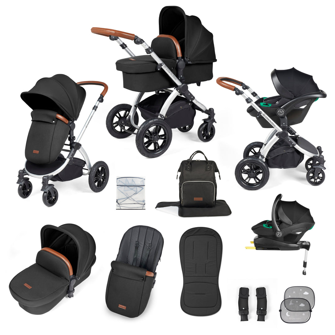 Ickle Bubba Stomp Luxe 12 Piece Nimbus i-Size Travel System Bundle, Midnight / Silver - image 1