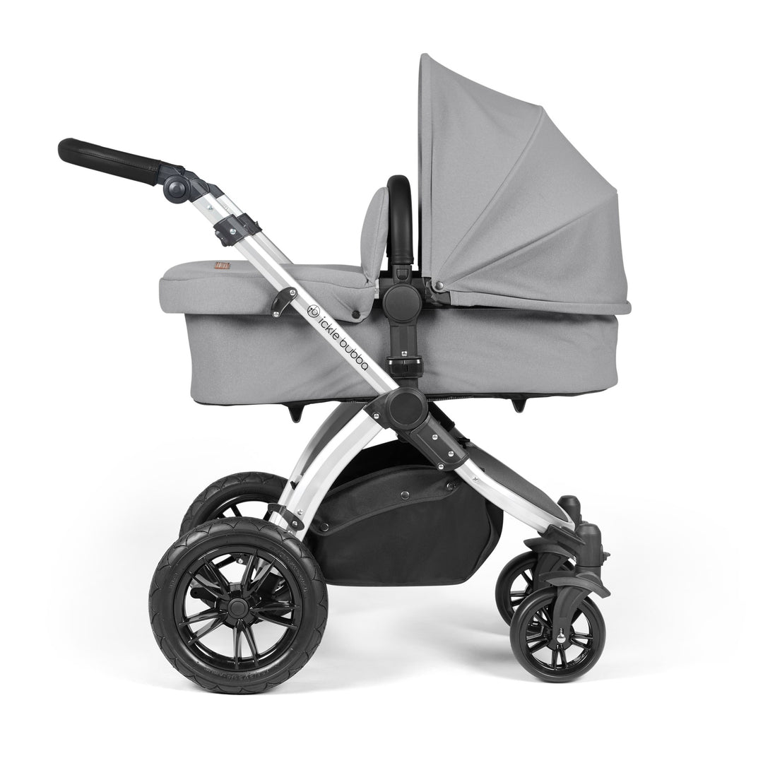 Ickle Bubba Stomp Luxe 12 Piece Nimbus i-Size Travel System Bundle, Pearl Grey / Silver - image 3
