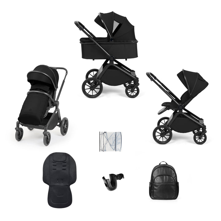 Ickle Bubba Altima 9 Piece Pram, All Black - image 1
