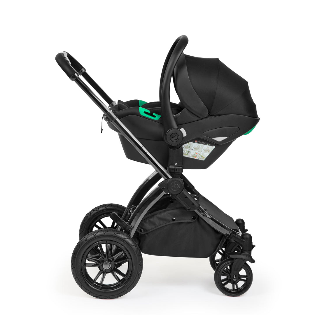 Ickle Bubba Stomp Luxe Elements Edition 15 Piece Travel System with i-Size Nimbus 180° Spin Car Seat & ISOFIX Base, Raven - image 10