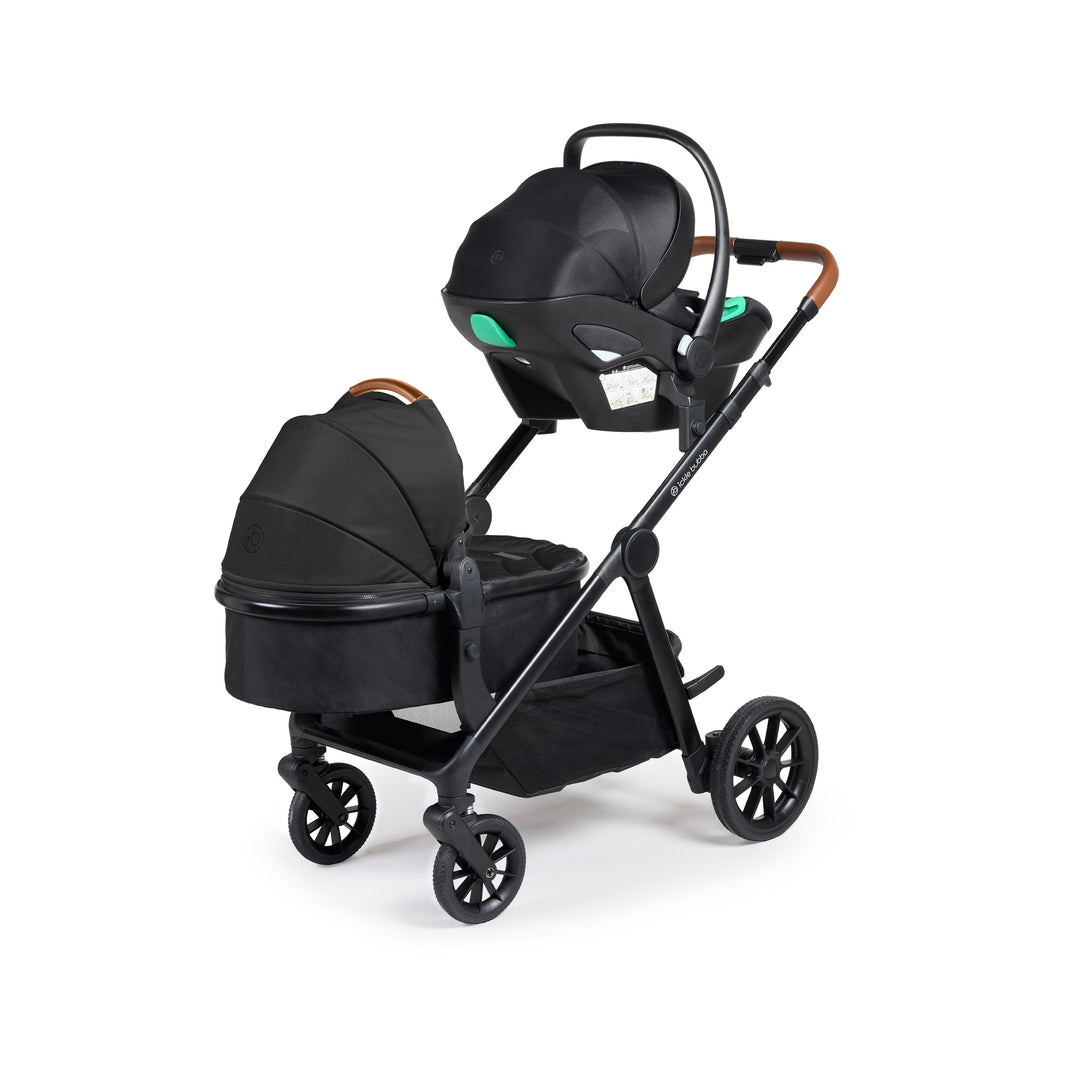 Ickle Bubba Virgo Growing Family 14 Piece Travel System with i-Size Nimbus Car Seat & Spin ISOFIX Base, Black - image 6