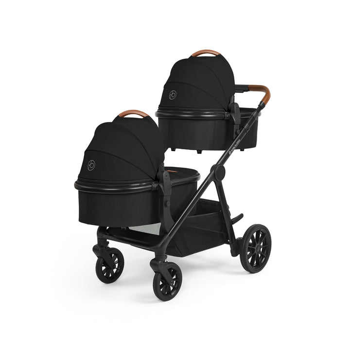 Ickle Bubba Virgo Twin 18 Piece Travel System with i-Size Nimbus Car Seats & Spin ISOFIX Bases,  Black - image 1