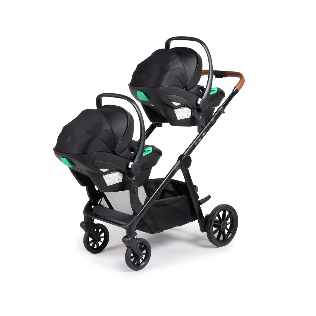 Ickle Bubba Virgo Twin 18 Piece Travel System with i-Size Nimbus Car Seats & Spin ISOFIX Bases,  Black - image 6