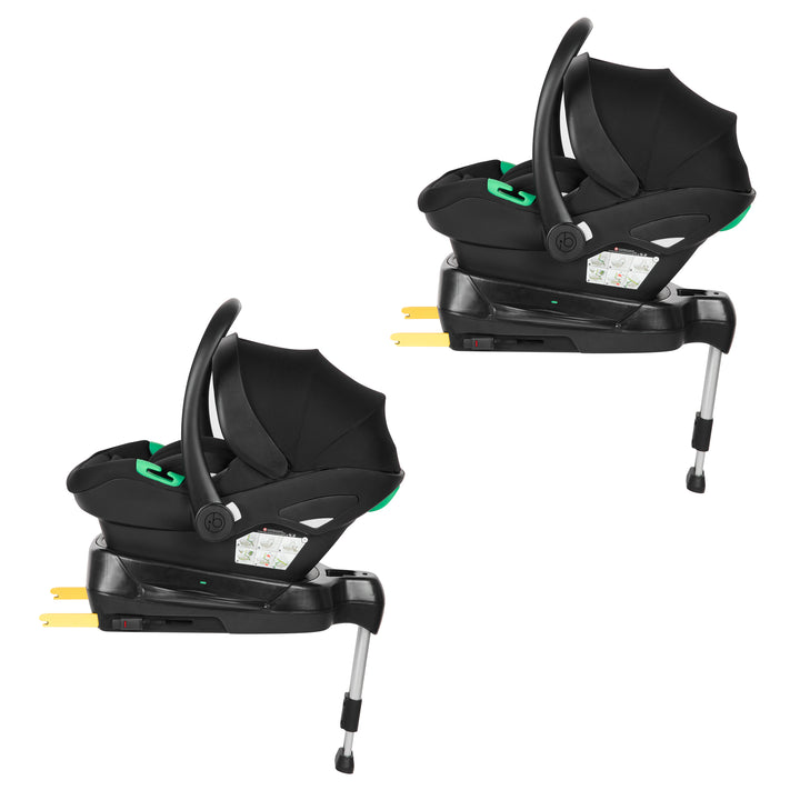 Ickle Bubba Virgo Twin 18 Piece Travel System with i-Size Nimbus Car Seats & Spin ISOFIX Bases,  Black - image 7