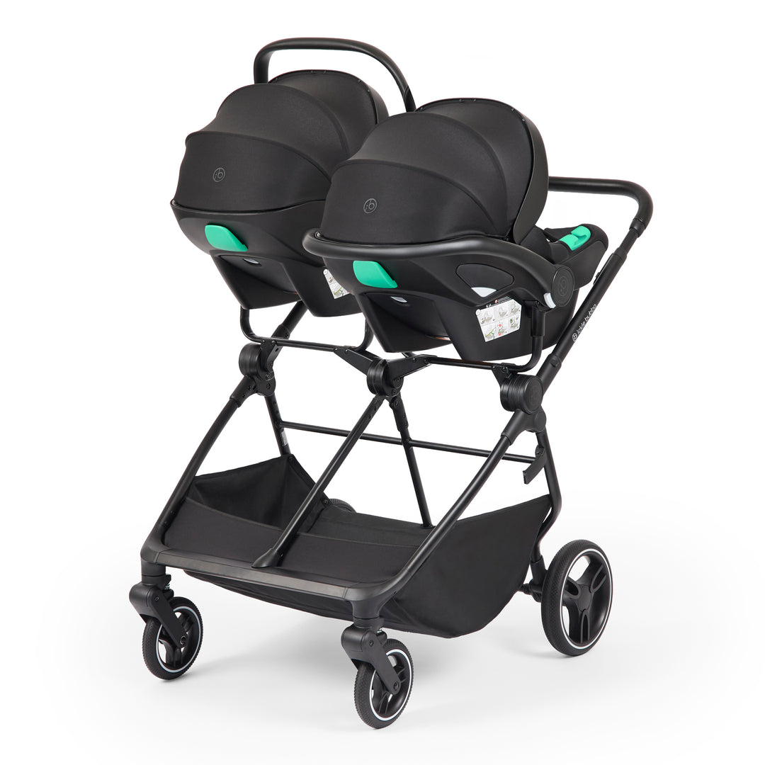 Ickle Bubba Altair Twin 17 Piece Travel System with i-Size Nimbus 180 Spin Car Seats & ISOFIX Bases, Laurel Green - image 6