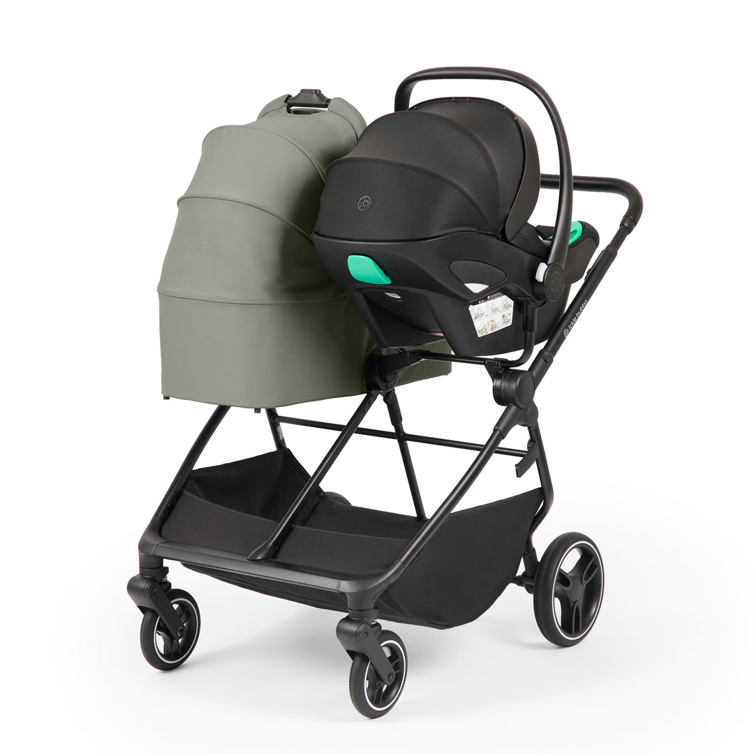 Ickle Bubba Altair Twin 17 Piece Travel System with i-Size Nimbus 180 Spin Car Seats & ISOFIX Bases, Laurel Green - image 7