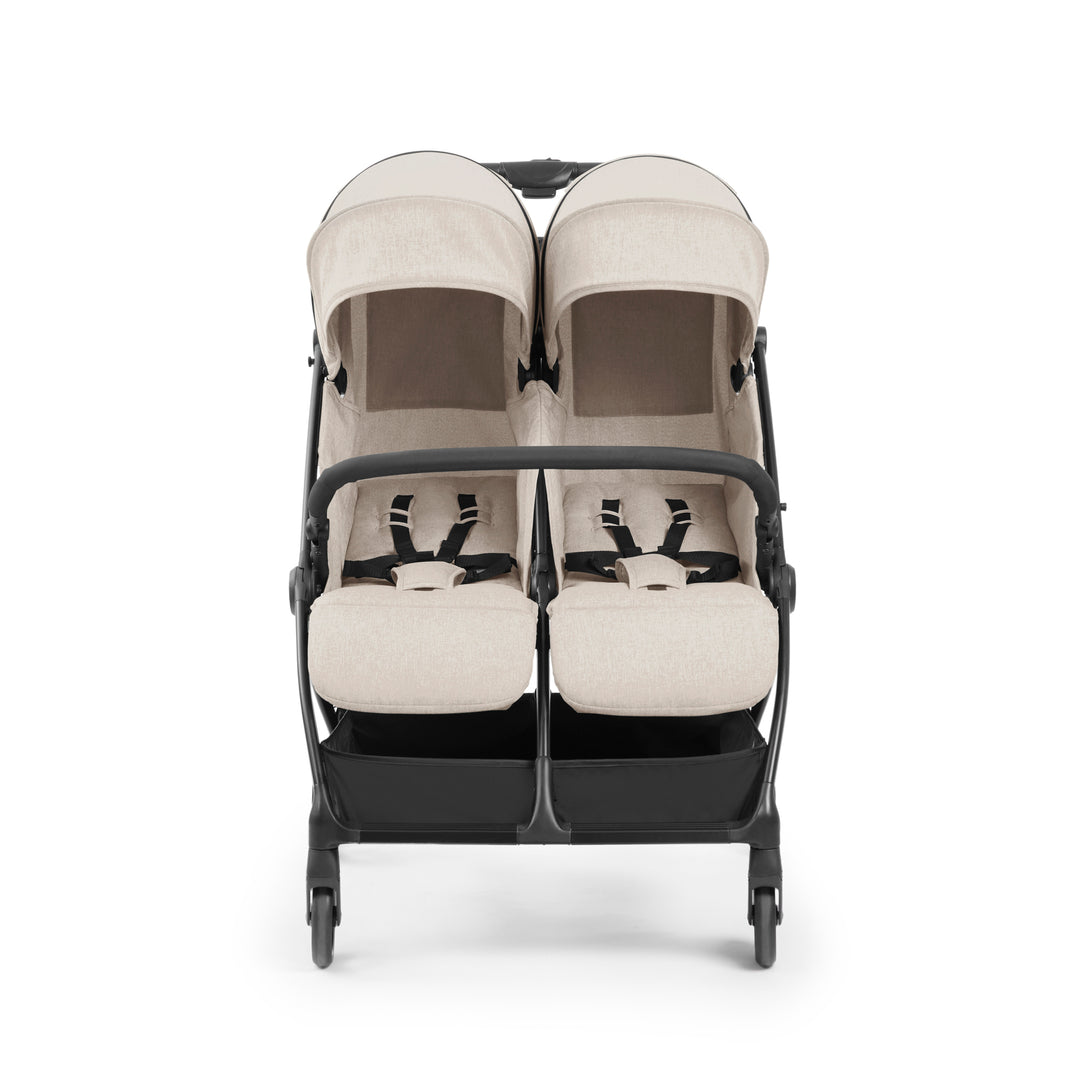 Ickle Bubba Aries Double Autofold Stroller, Stone - image 2