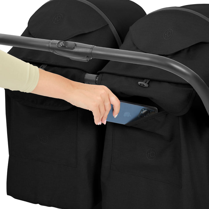 Ickle Bubba Aries Double Max Autofold Stroller, Black - image 9