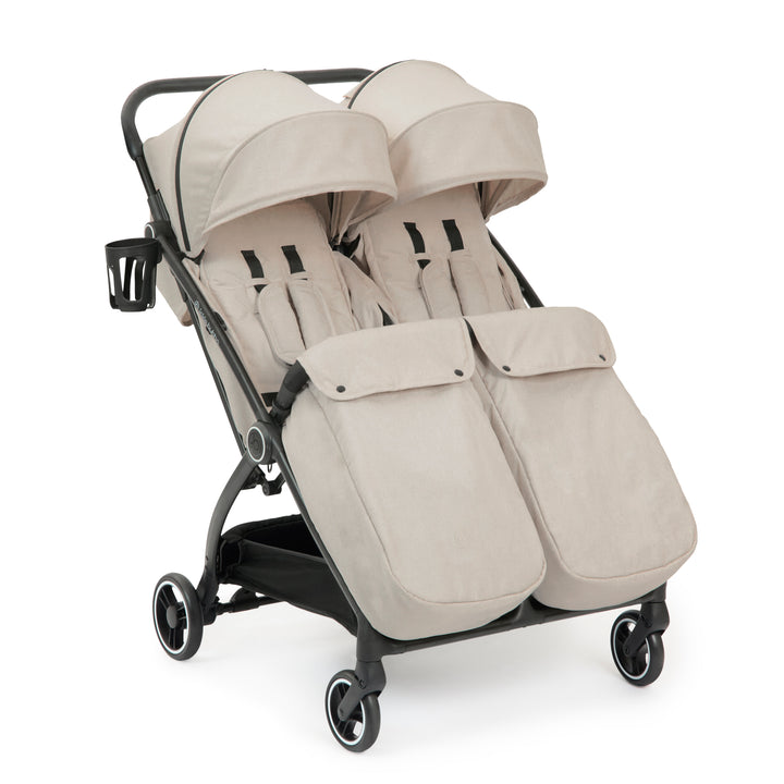 Ickle Bubba Aries Double Max Autofold Stroller, Stone - image 1