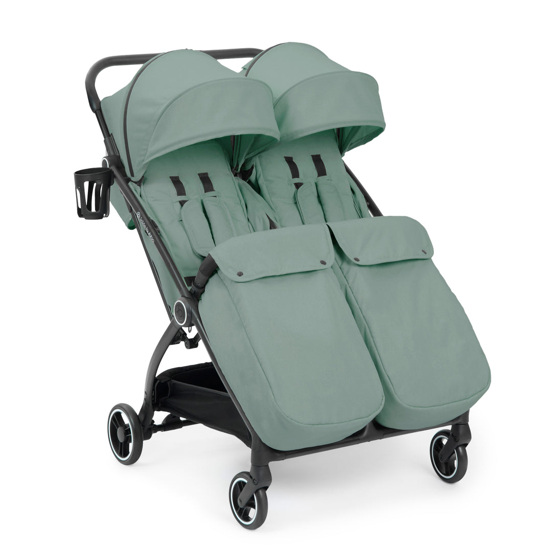 Ickle Bubba Aries Double Max Autofold Stroller, Sage Green - image 1