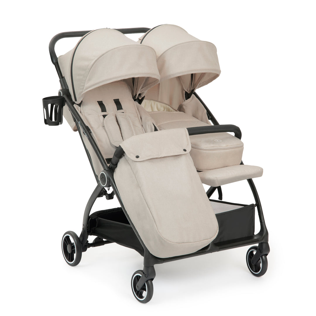 Ickle Bubba Aries Double Prime Autofold Stroller, Stone - image 2