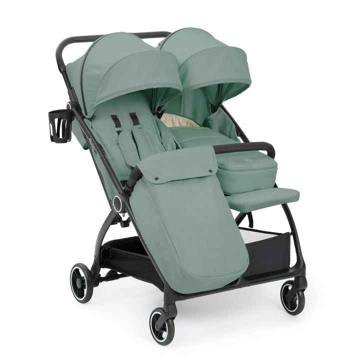 Ickle Bubba Aries Double Prime Autofold Stroller, Sage Green - image 2
