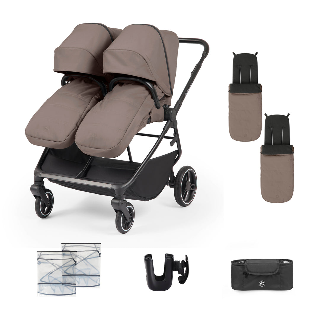 Ickle Bubba Altair Double Stroller, Mink - image 1