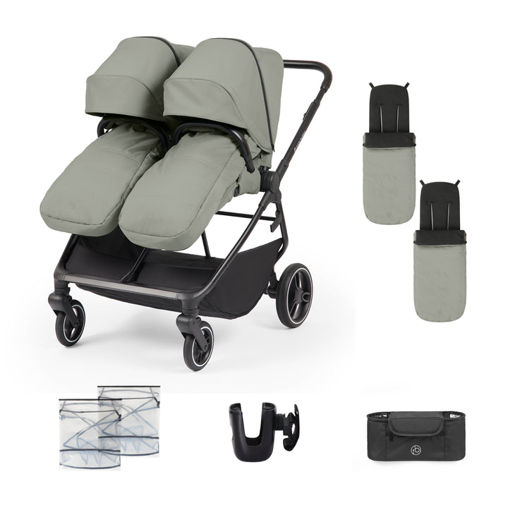 Ickle Bubba Altair Double Stroller, Laurel Green - image 1