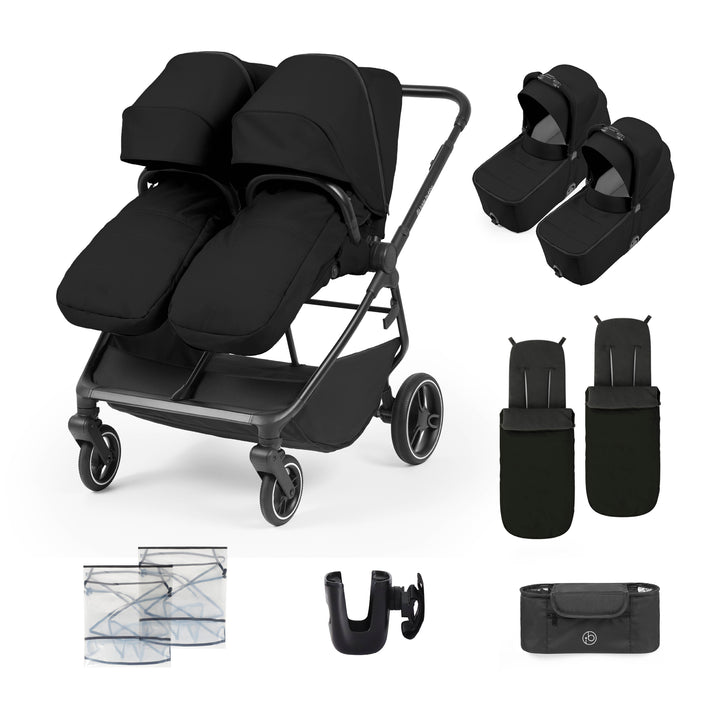 Ickle Bubba Altair Twin Stroller, Black - image 21