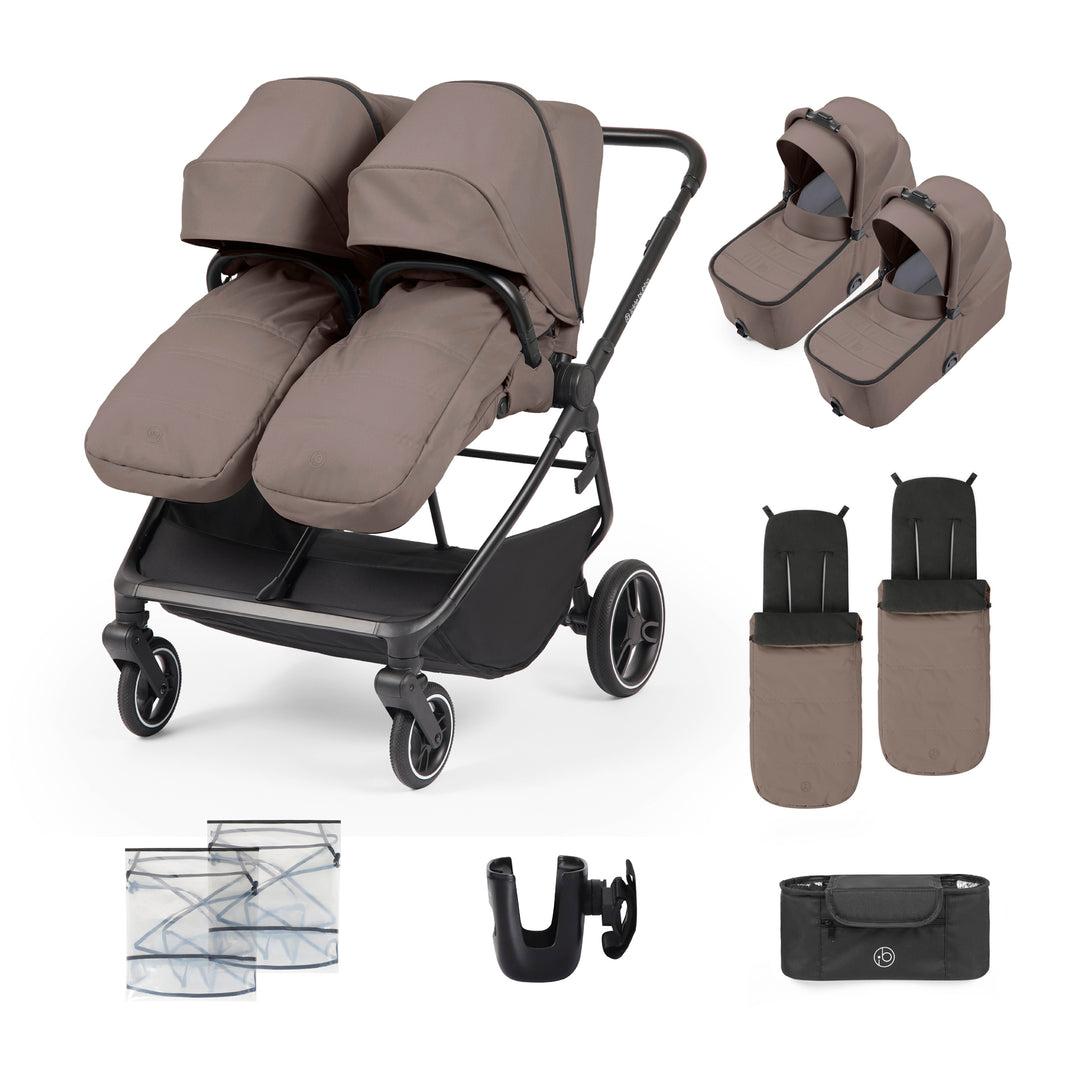 Ickle Bubba Altair Twin Stroller, Mink - image 1