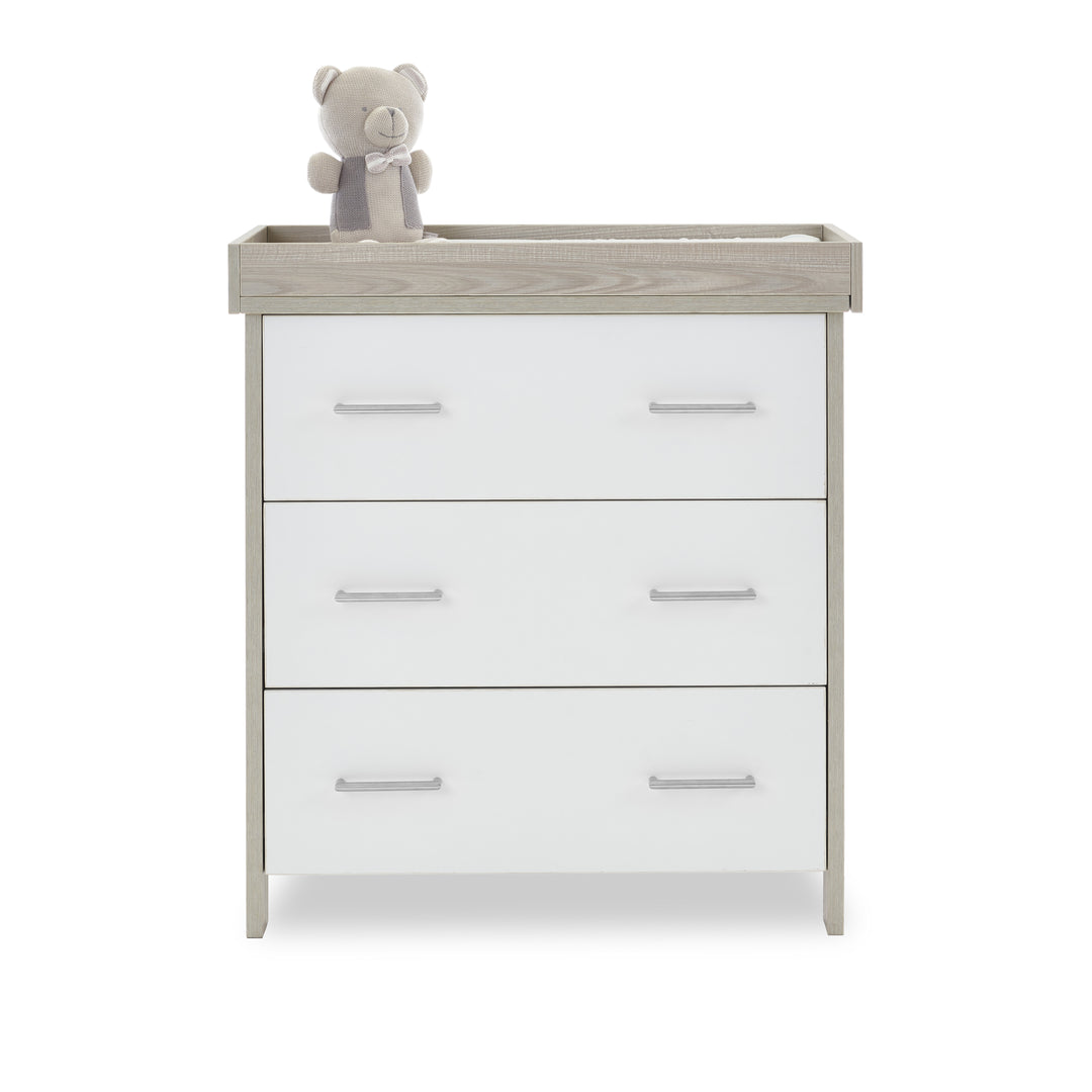 Obaby Nika Mini 2 Piece Room Set - Grey Wash & White