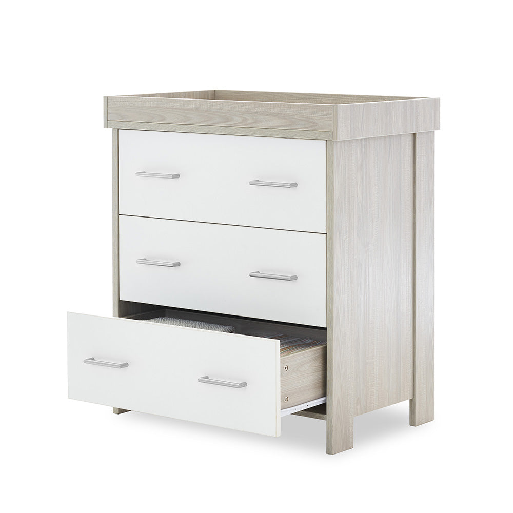 Obaby Nika Mini 3 Piece Room Set - Grey Wash & White