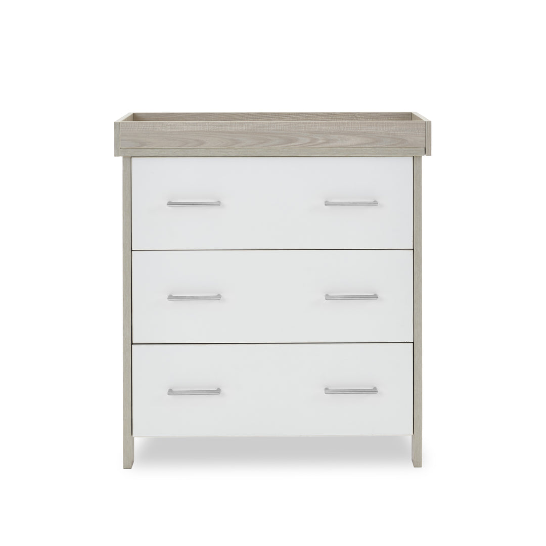 Obaby Nika Mini 3 Piece Room Set & Underdrawer - Grey Wash & White