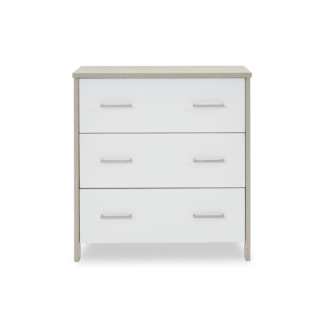 Obaby Nika Mini 3 Piece Room Set & Underdrawer - Grey Wash & White