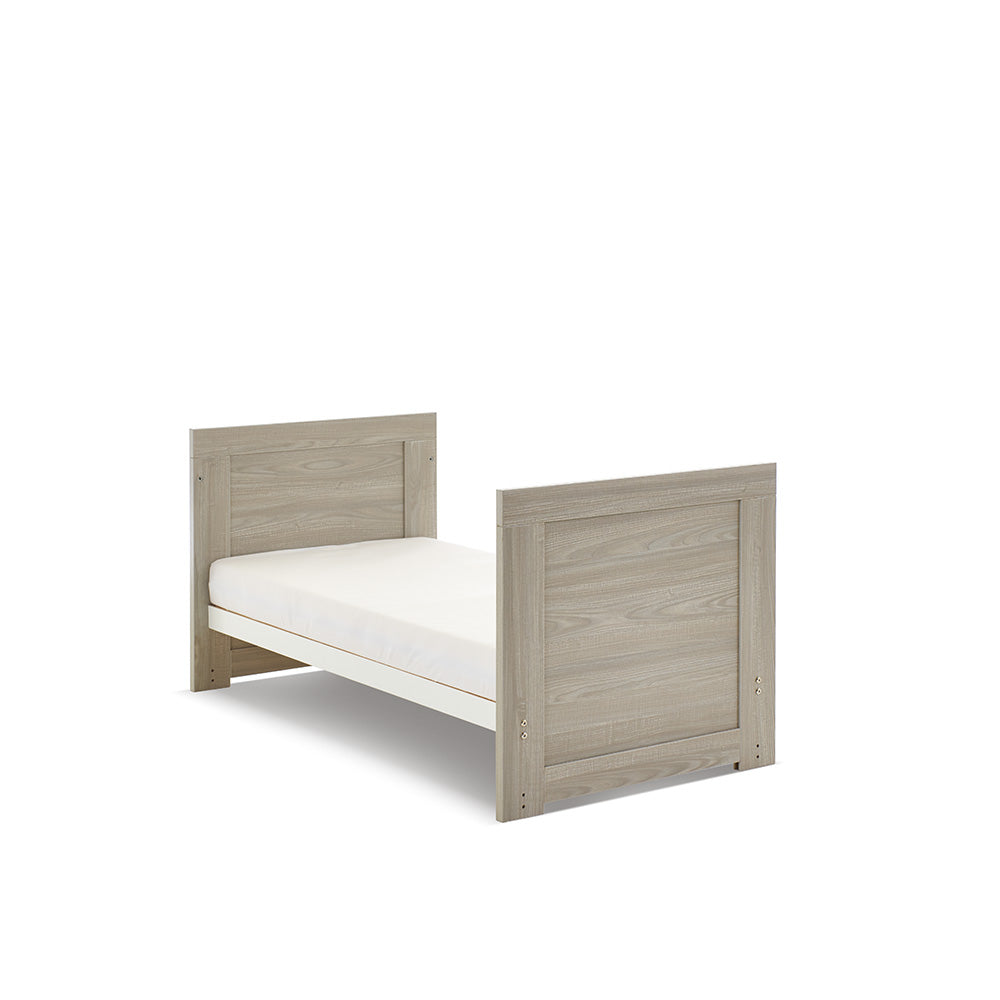 Obaby Nika Mini Cot Bed - Grey Wash & White