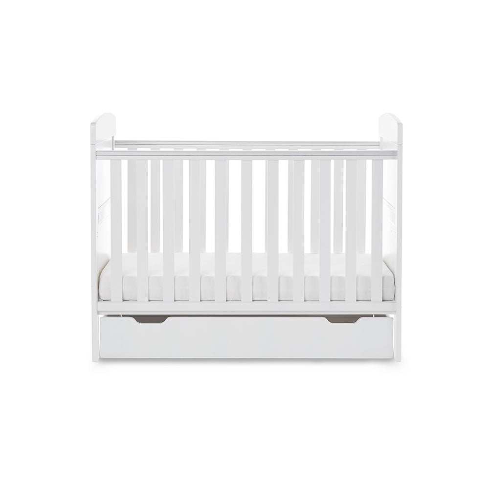 Obaby Grace Mini Cot Bed & Underdrawer, White