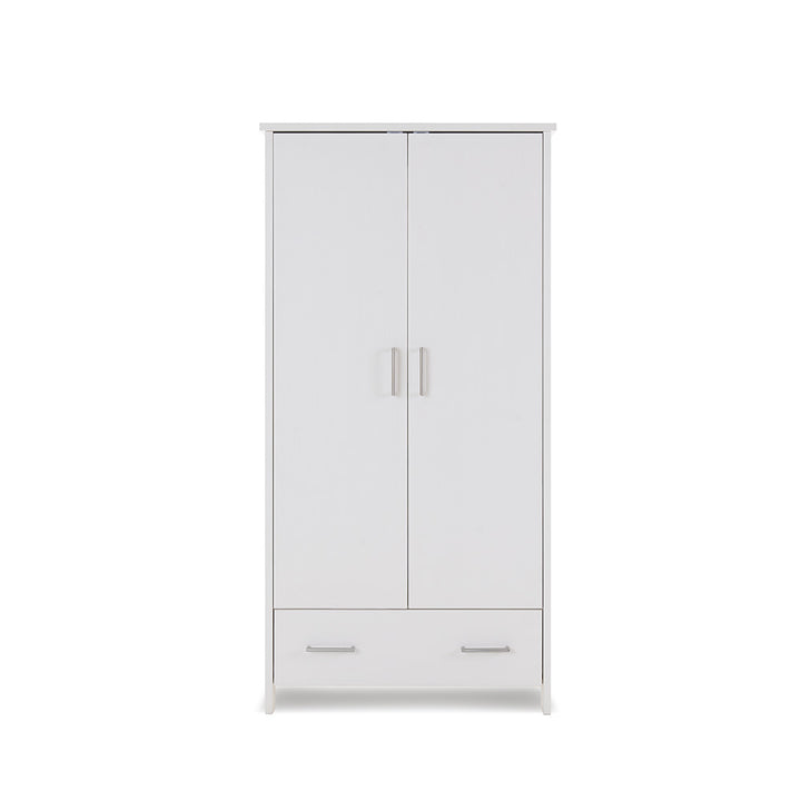 Obaby Nika Double Wardrobe, White Wash