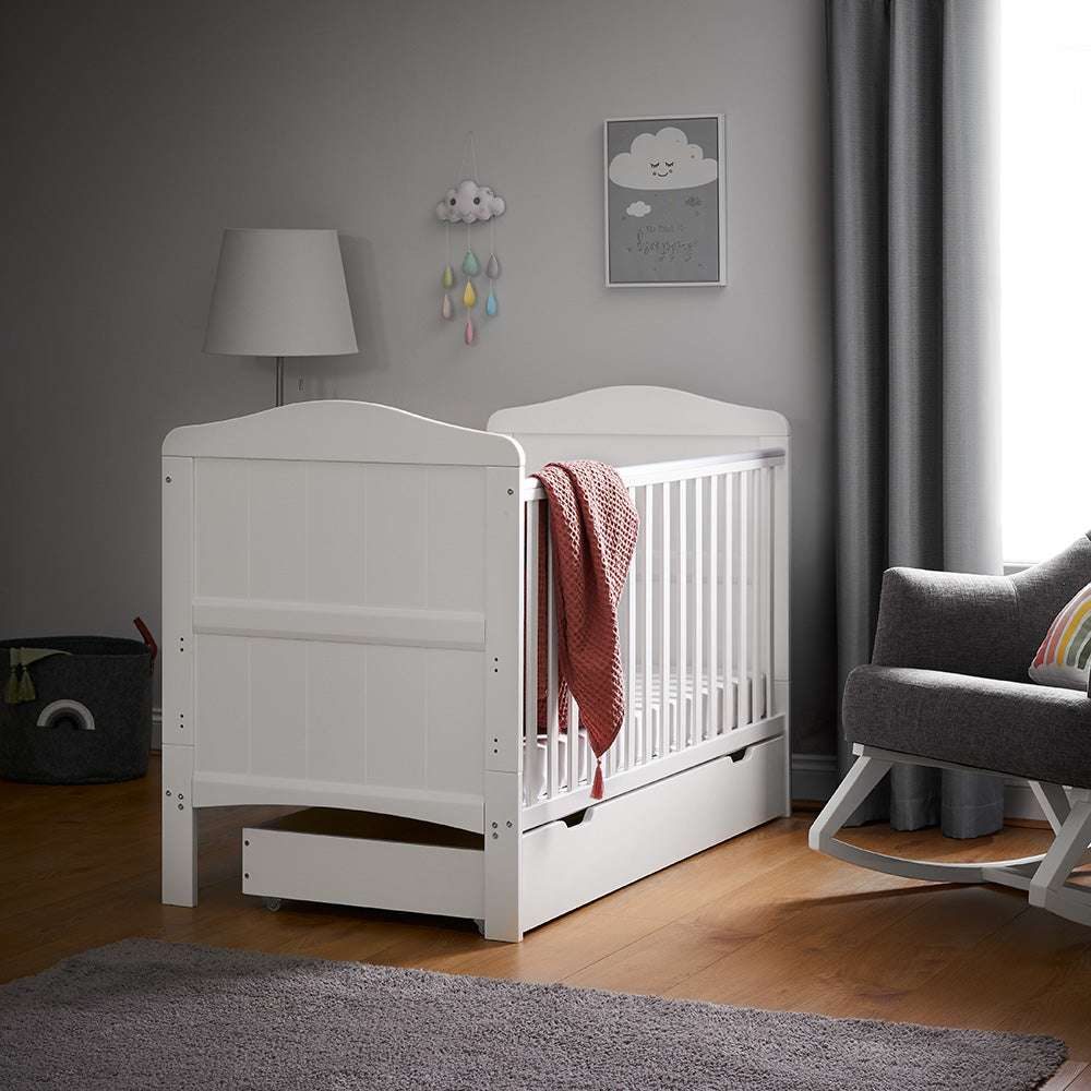Obaby Whitby Cot Bed & Underdrawer, White