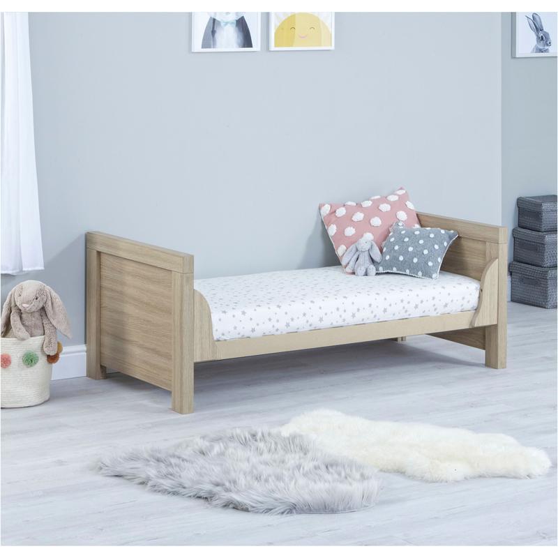 Babymore Luno Cot Bed, Warm Oak