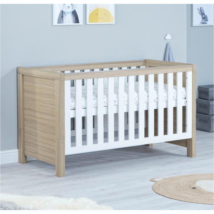 Babymore Luno 2 Piece Room Set, Warm Oak & White