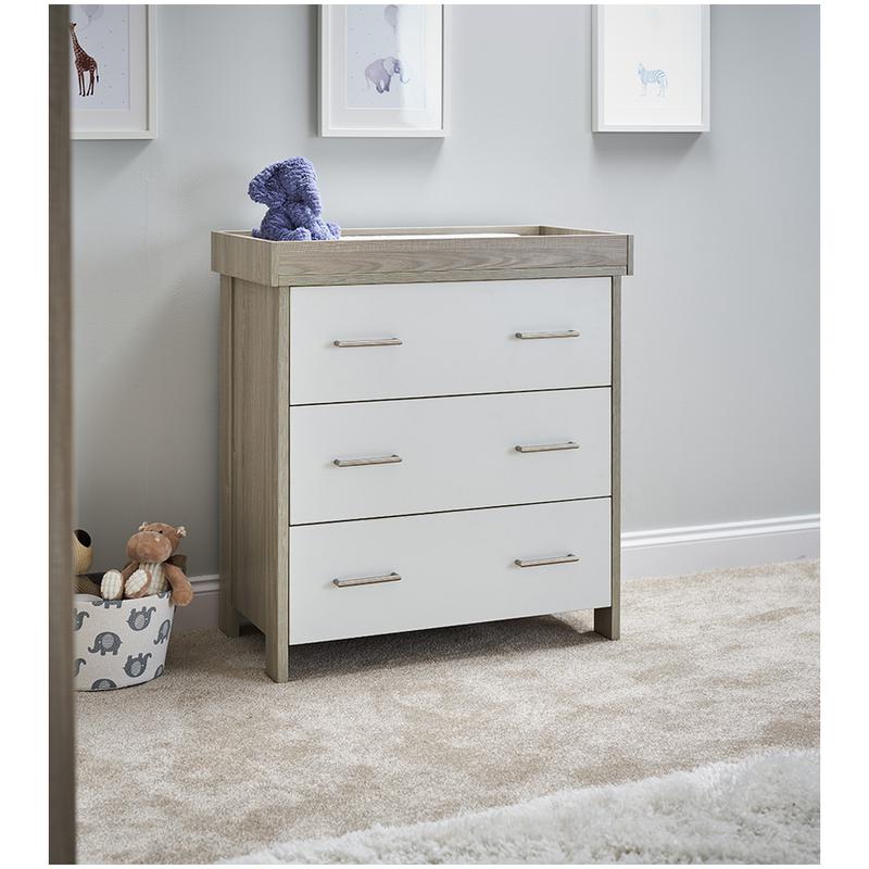 Obaby Nika Changing Unit, Grey Wash & White
