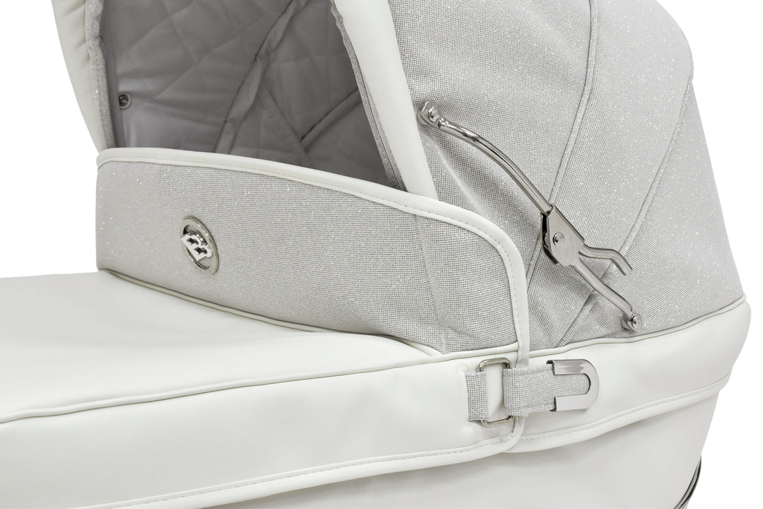 Bebecar Prive Stylo Class+ Solo Pram + Raincover, White Sparkle - image 2
