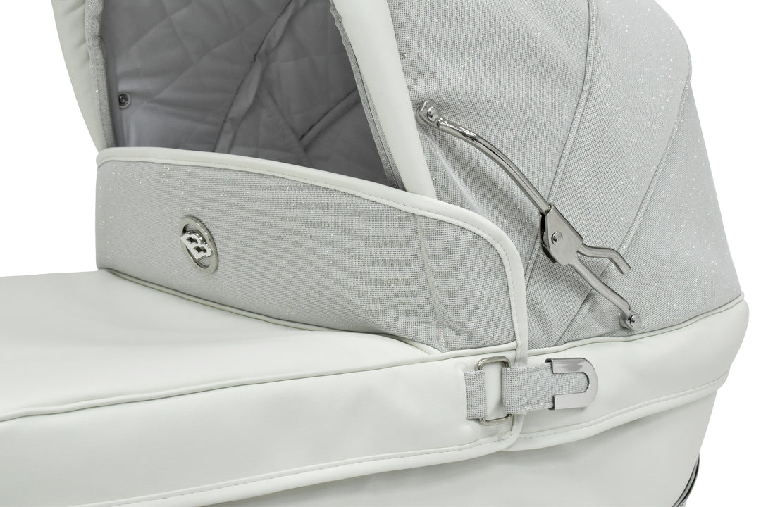 Bebecar Prive Stylo Class+ Solo Pram + Raincover, White Sparkle - image 5