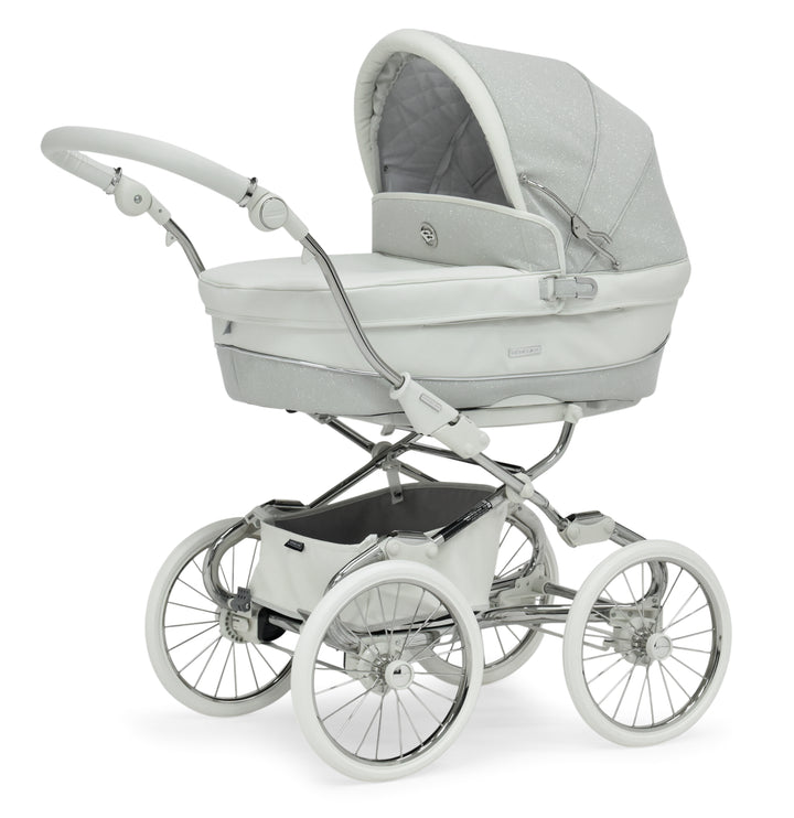 Bebecar Prive Stylo Class+ Solo Pram + Raincover, White Sparkle - image 6
