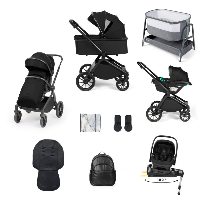 Ickle Bubba Altima All-in-One I-Size Travel System With Isofix Base (Nimbus) and Bubba&Me, All Black - image 1