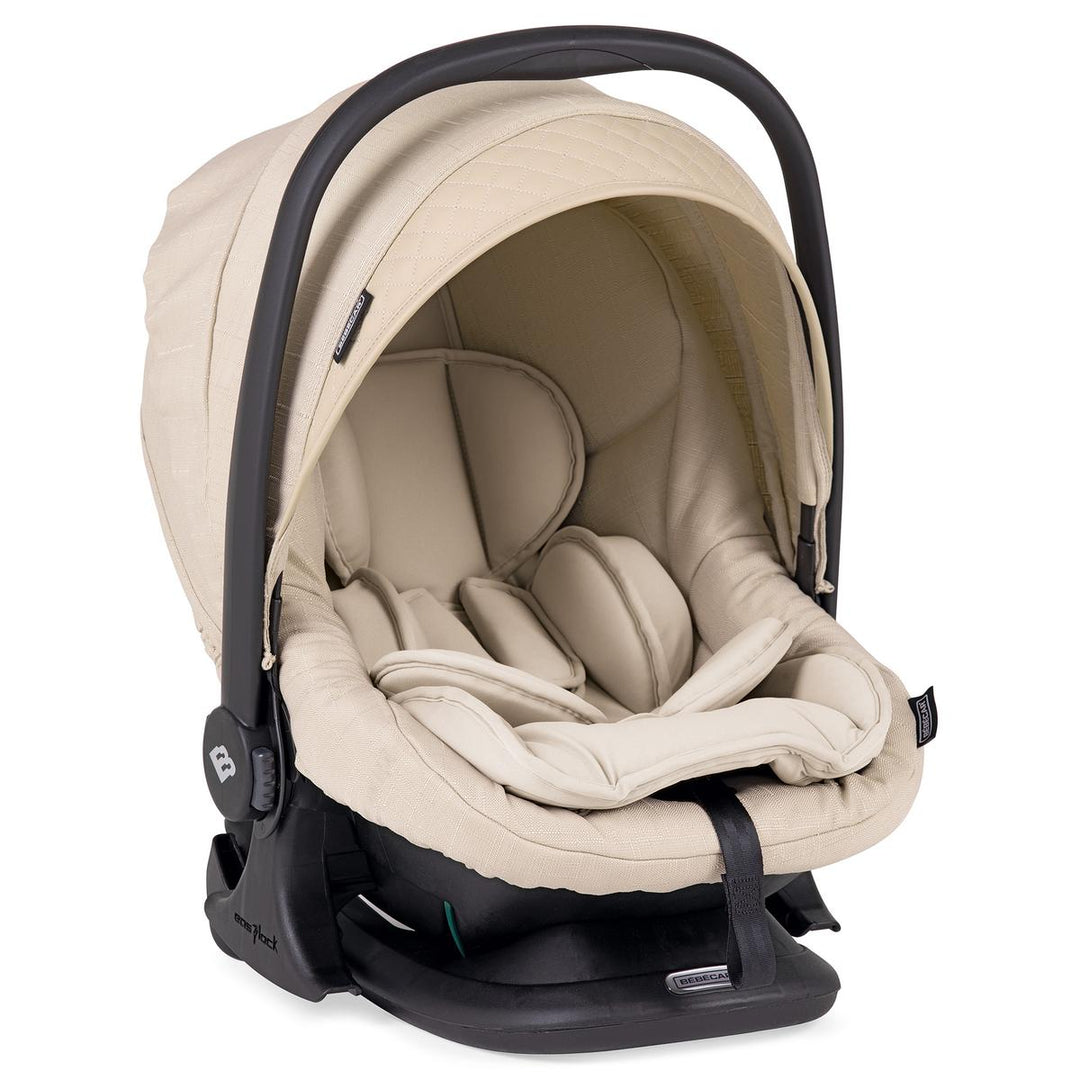 Bebecar Minipop Trio 3 in 1 Travel System + Lie Flat Car Seat, Beige