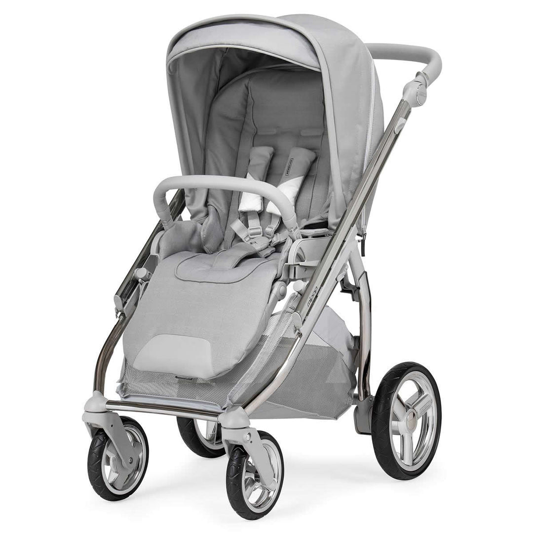 Bebecar Minipop Duo 2 in 1 Pram + Raincover, Silver Grey