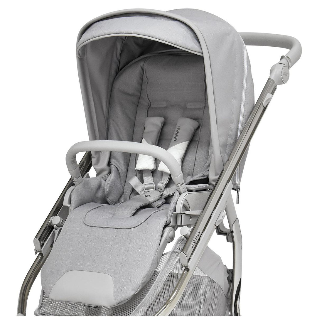 Bebecar Minipop Duo 2 in 1 Pram + Raincover, Silver Grey