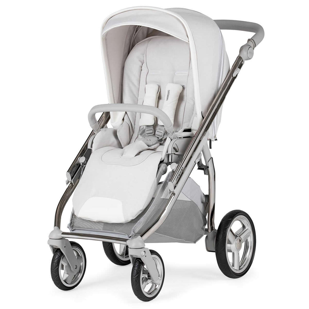 Bebecar Minipop Trio 3 in 1 Travel System + Lie Flat Car Seat, White Delight