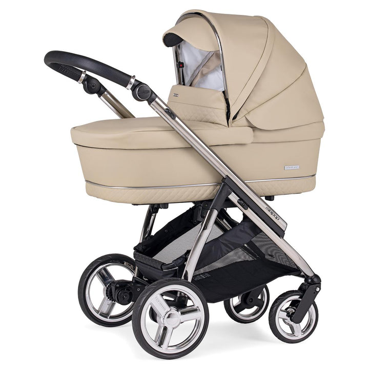 Bebecar Minipop Trio 3 in 1 Travel System + Lie Flat Car Seat, Beige