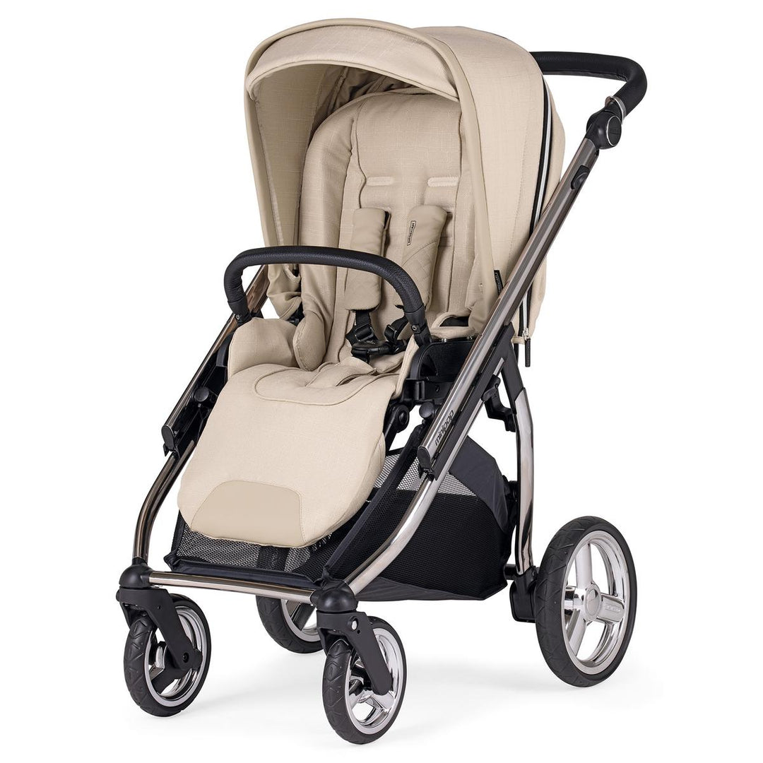 Bebecar Minipop Trio 3 in 1 Travel System + Lie Flat Car Seat, Beige